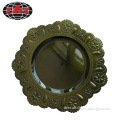 Dark Green Lace Plastic Charger Plate